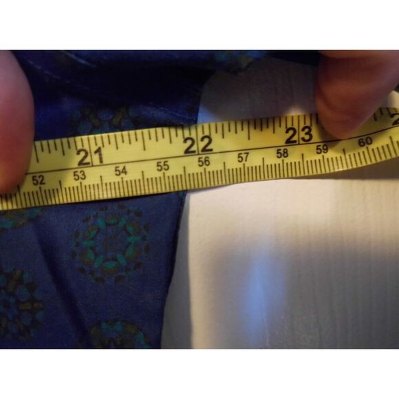 j.ferrar stretch blue kaleidoscope slim print button down - Picture 6 of 7